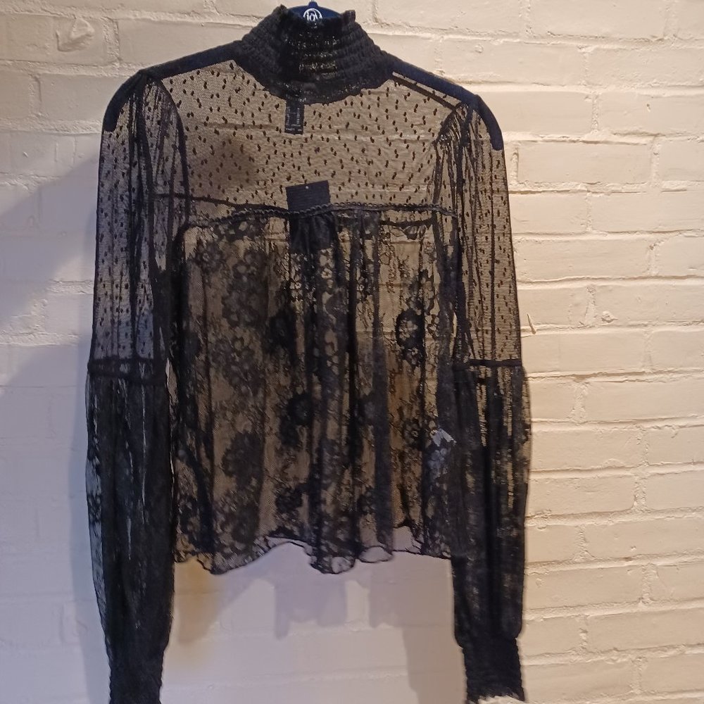 Black Lace Blouse